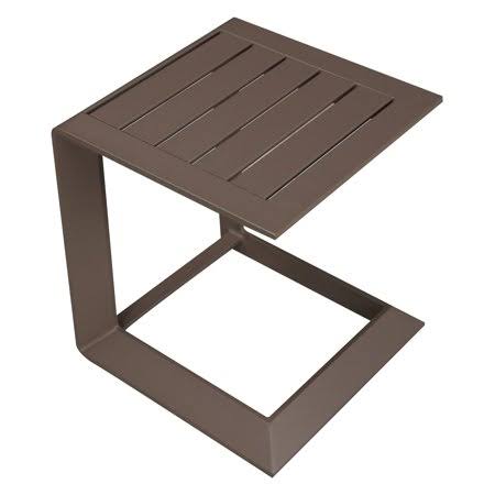 Brown Aluminum Patio Side Table X777371