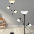 Modern Floor Lamp with LED Torchier Lamp and Adjustable Reading Lamp E2161
