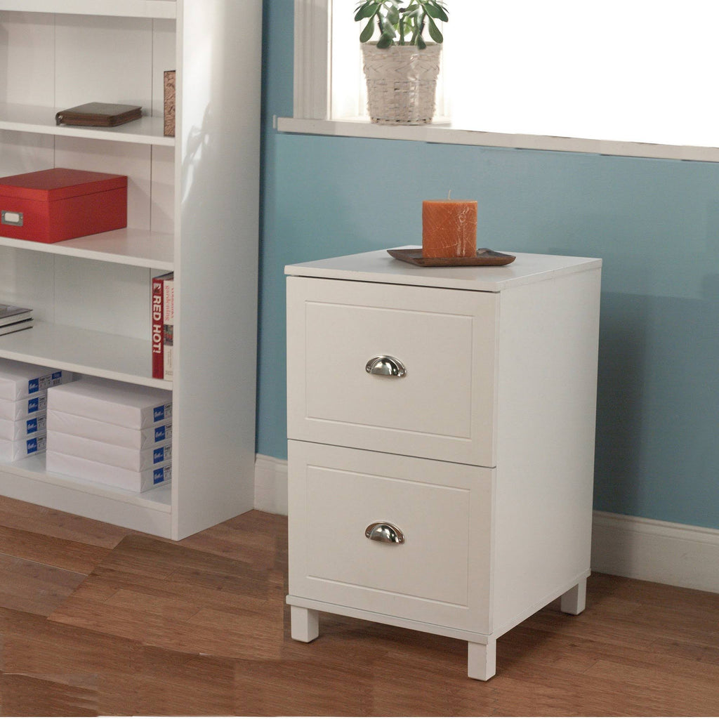 Antique White Two Drawer Filing Cabinet T83444