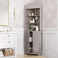Taupe Tall Corner Cabinet T74636