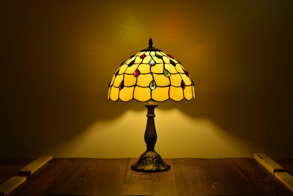 Tiffany Style Table Lamp Stained-Glass 18.1'' H Multi-Color P2601