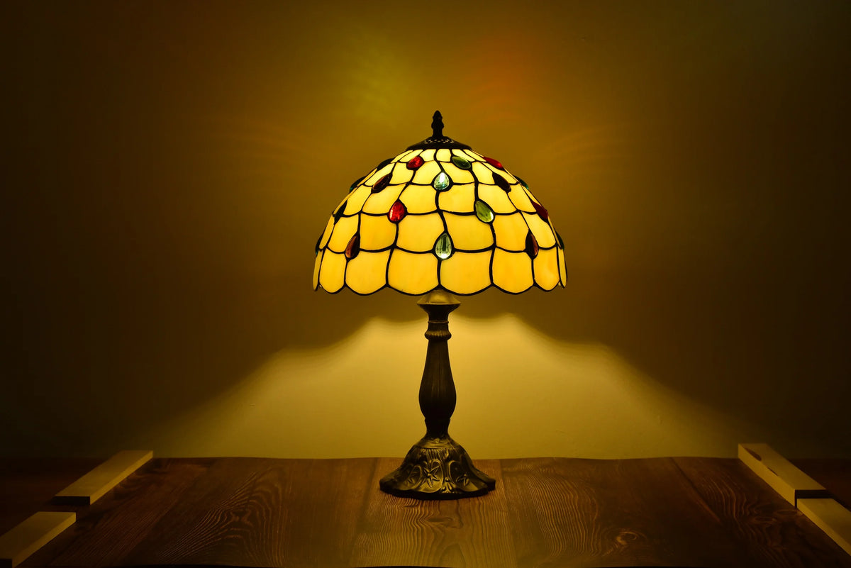 Tiffany Style Table Lamp Stained-Glass 18.1'' H Multi-Color P2601
