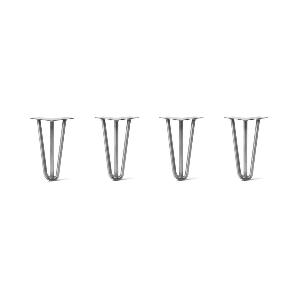 Hairpin Legs Set of 4, Raw Steel Z965