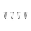 Hairpin Legs Set of 4, Raw Steel Z965