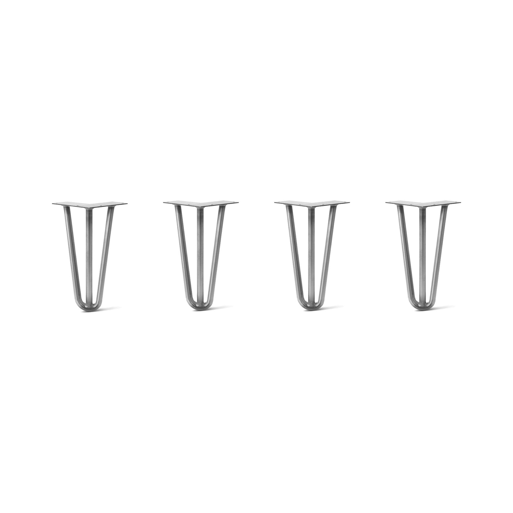 Hairpin Legs Set of 4, Raw Steel Z965