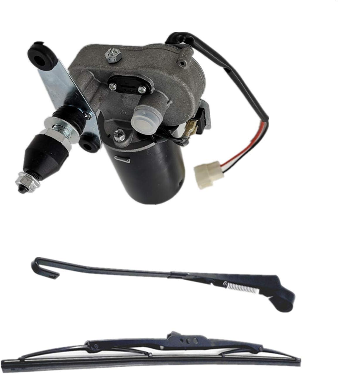 12V Universal Electric Windshield Wiper Motor Kit for UTV ATV Windshields, 11.8" Arm, 15.7" Blade Pack of 2 S7425