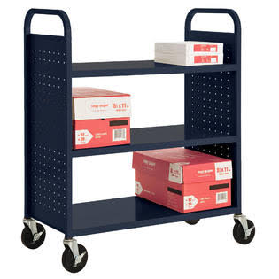 Navy Blue Book Cart I1266
