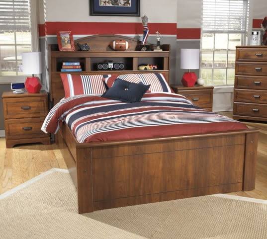 Twin Bookcase Headboard Brown E731780