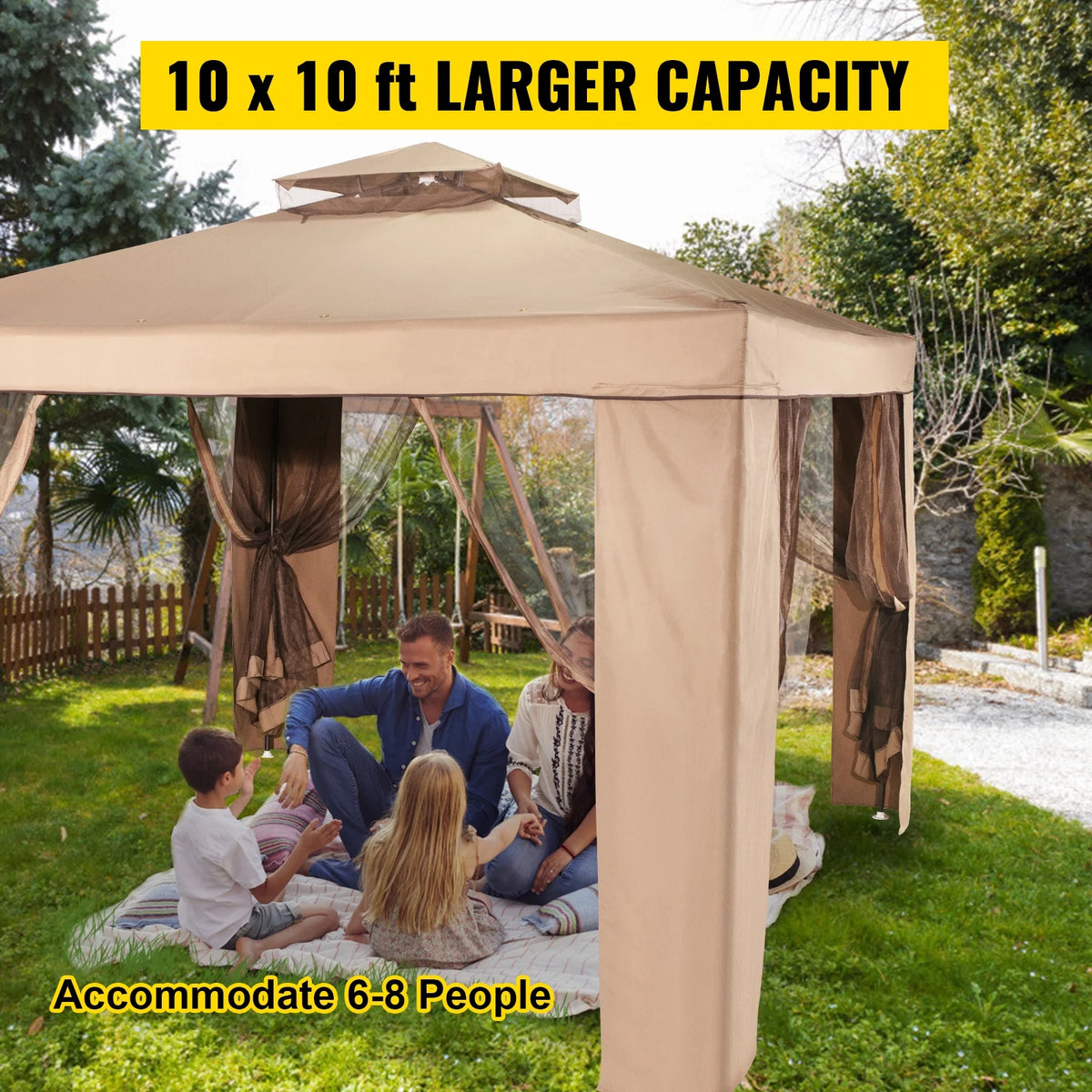 Gold and Brown Pop-up Gazebo O522196