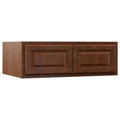 Cognac Red Above Refrigerator Deep Wall Bridge Kitchen Cabinet S11597