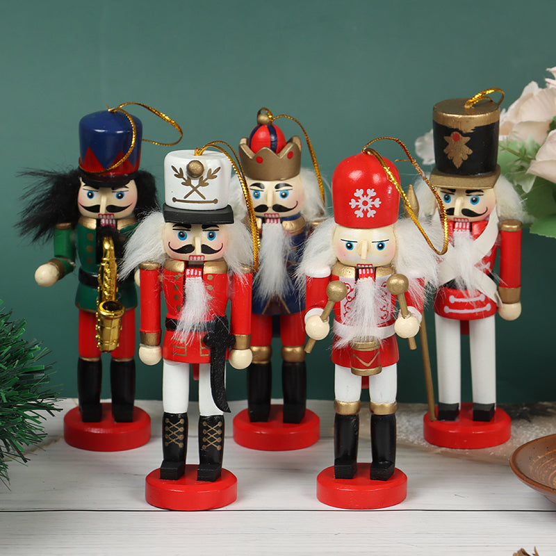 12cm Wooden Nutcracker Soldier Christmas Decoration W939