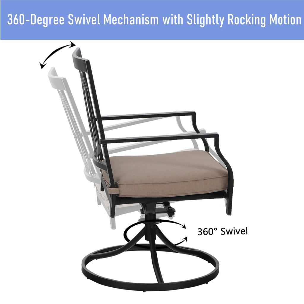 5-Piece Outdoor Patio Dining Set with Steel Frame Q841