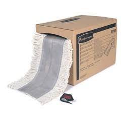 Cotton White Dust Mops, Cut-End, 5 x 40 ft, 1 Box W9401