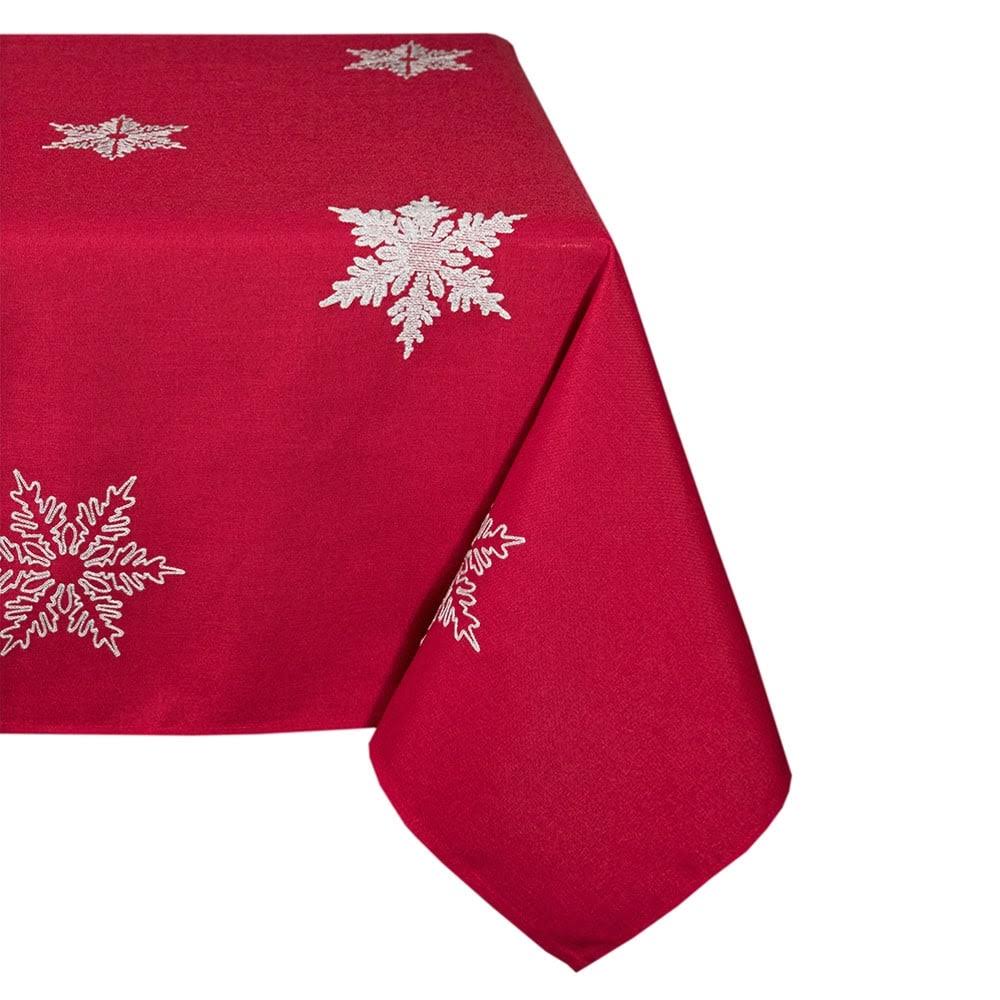 Red Square Christmas Tablecloth 60 by 60-Inch E79744
