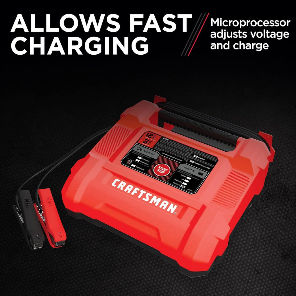 12A Automotive Battery Charger Red Pack of 2 D865643