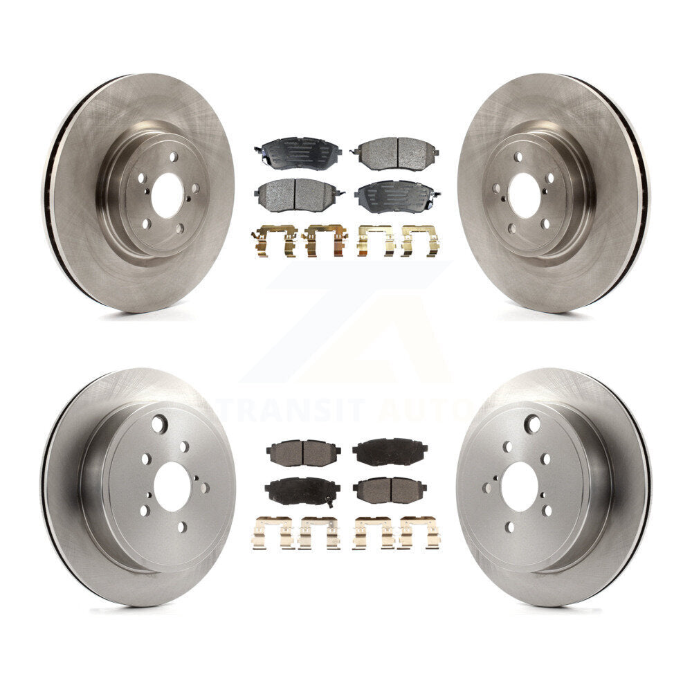 Front Rear Disc Brake Rotors and Ceramic Pads Kit H126766