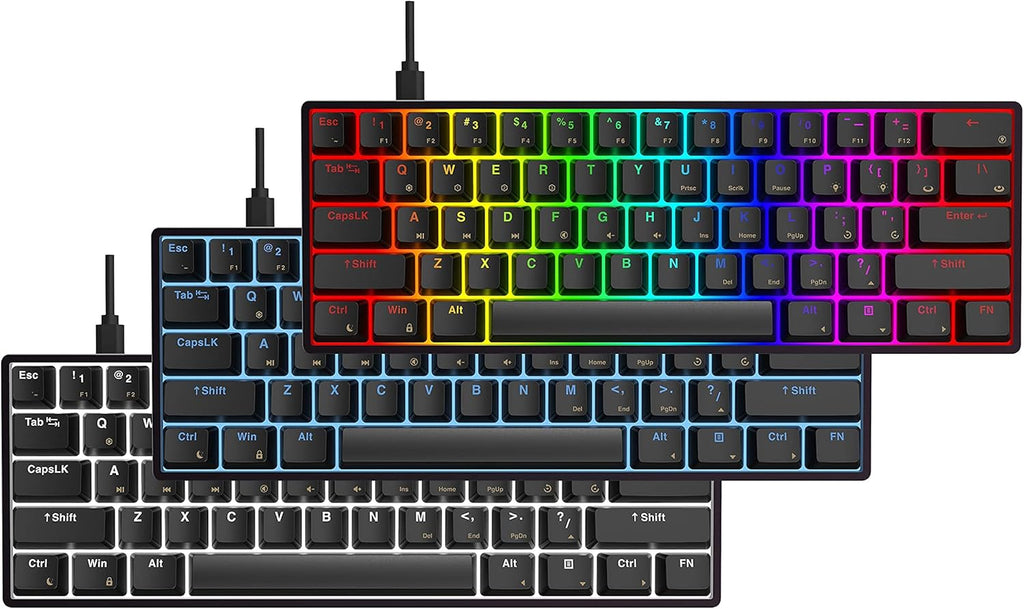 61 Keys Aluminum Case Hot Swappable Mechanical Keyboard B867