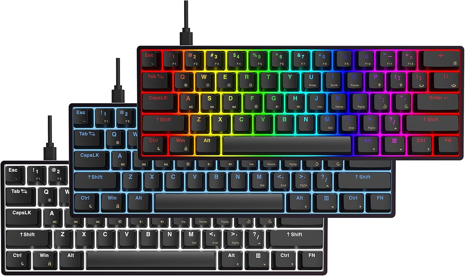 61 Keys Aluminum Case Hot Swappable Mechanical Keyboard B867