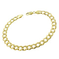 10K Yellow Gold 8MM Solid Cuban Link Bracelet Chain 8.5" - 9" A983