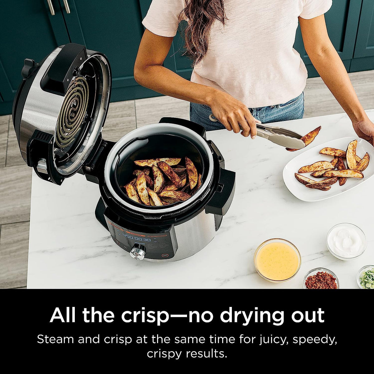 8 Qt Pressure Cooker Steam Fryer T76876