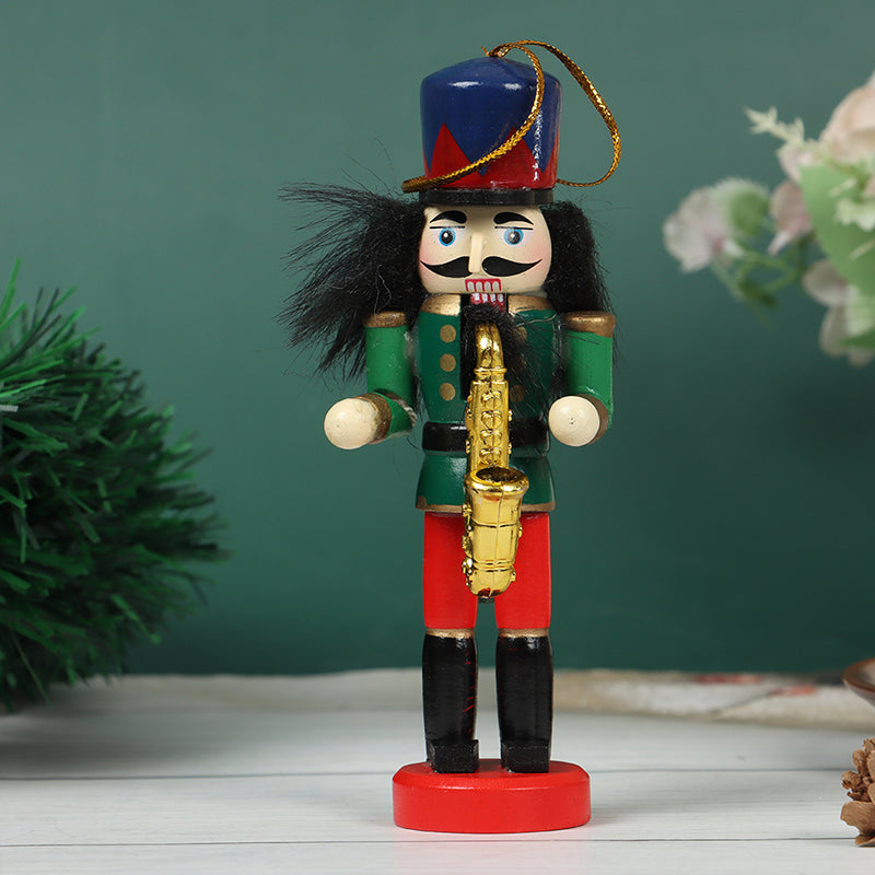 12cm Wooden Nutcracker Soldier Christmas Decoration W939
