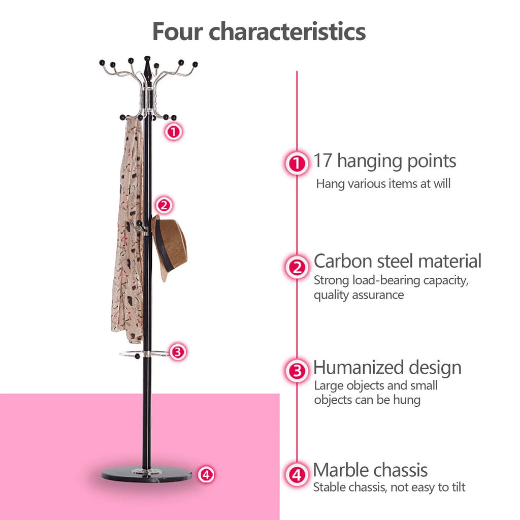 Marble Base Coat Rack with 16 Hooks A733455