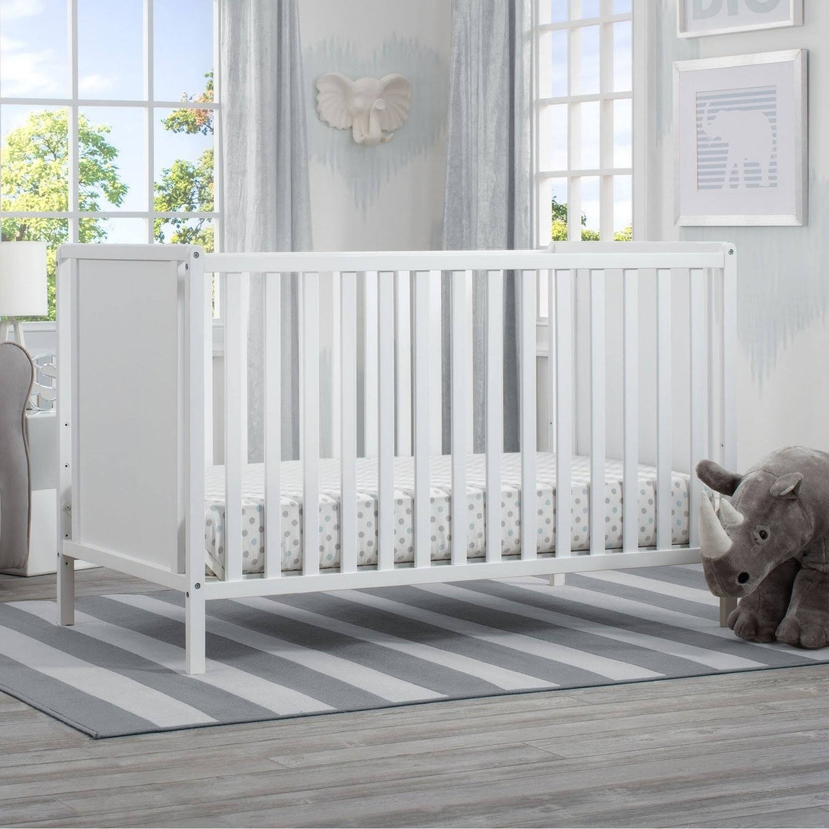 4-in-1 Convertible Crib Grey I8375