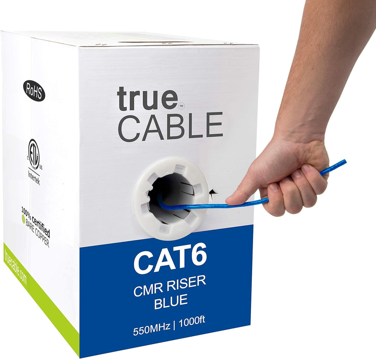 1000ft Gray 23AWG 4 Pair Solid Bare Copper Bulk Ethernet Cable R9475