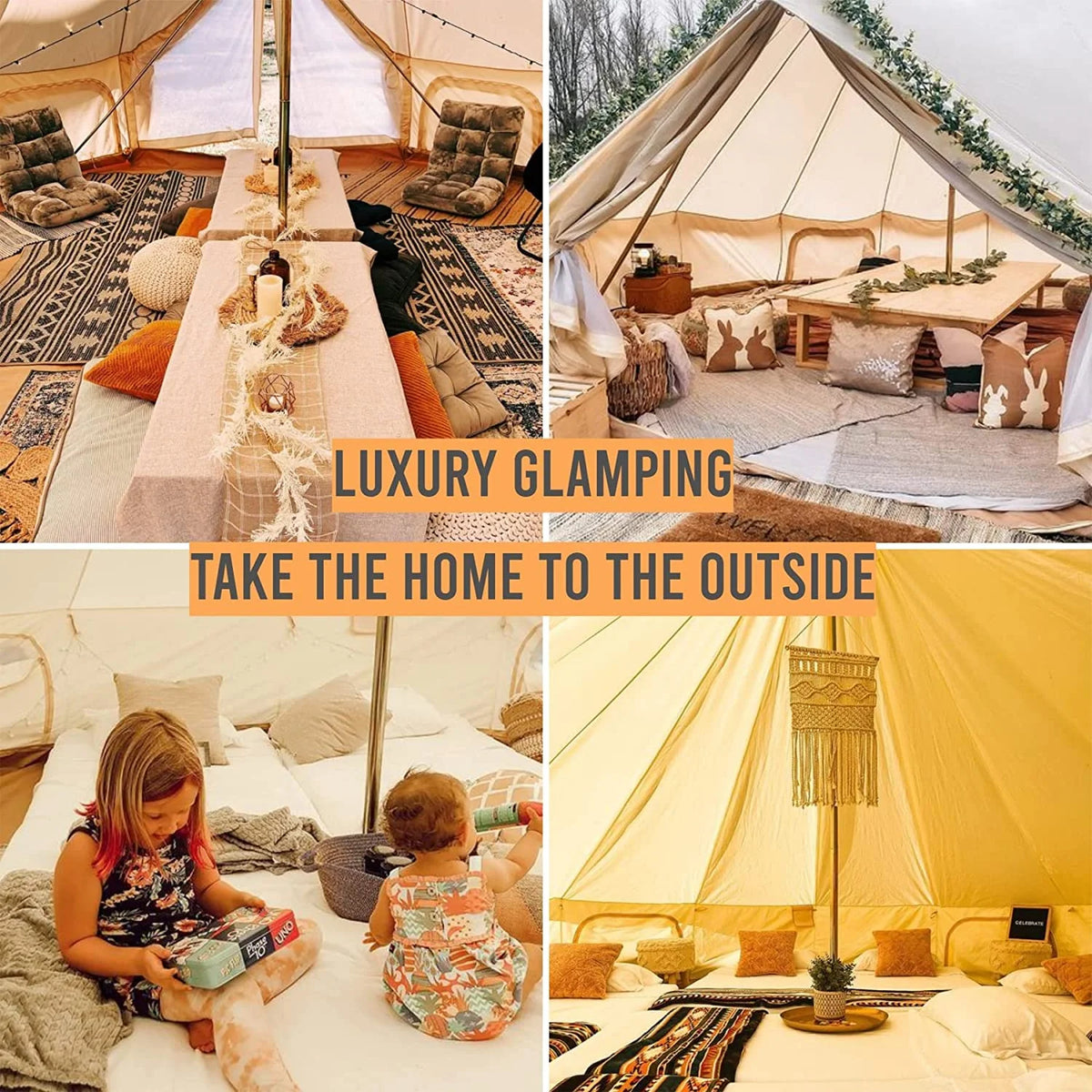 9.8ft Waterproof Cotton Canvas Bell Tent B245