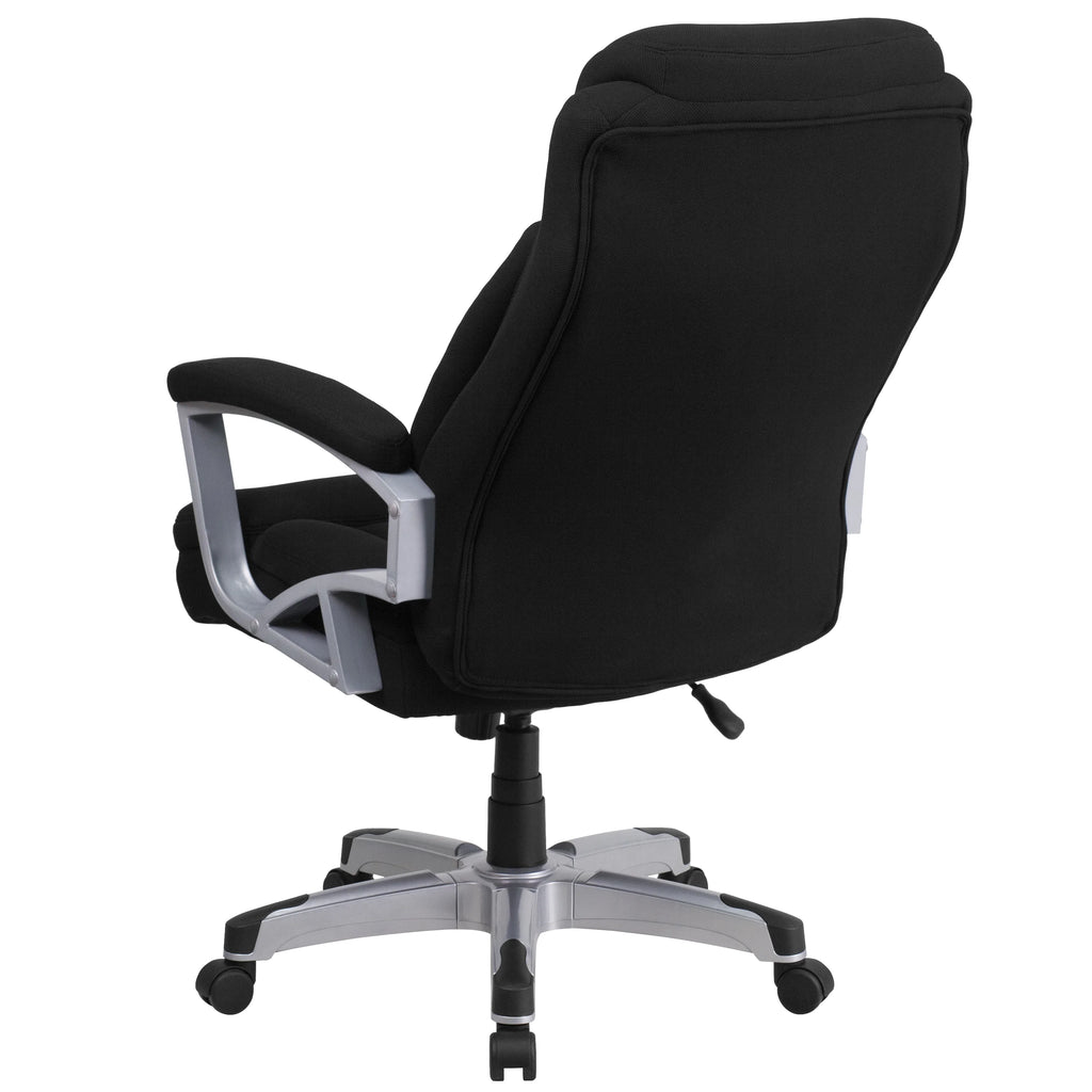 Black Fabric Executive Swivel Office Chair with Arms I839930
