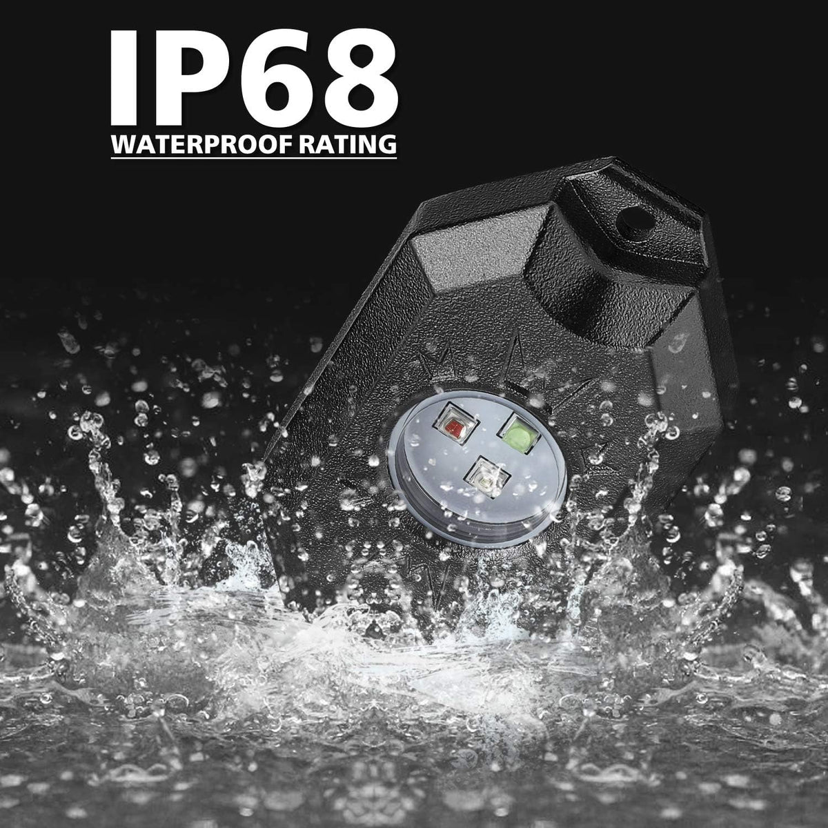 6 Pod Multicolor LED Rock Lights with Bluetooth Control D665