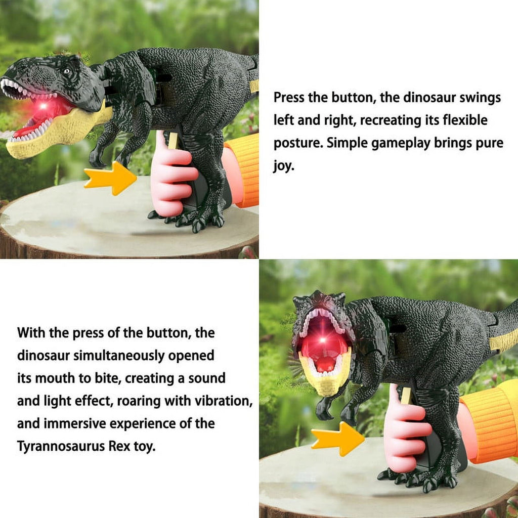 Dinosaur Toy with Sound Lights Biting Action Interactive Swinging K47562