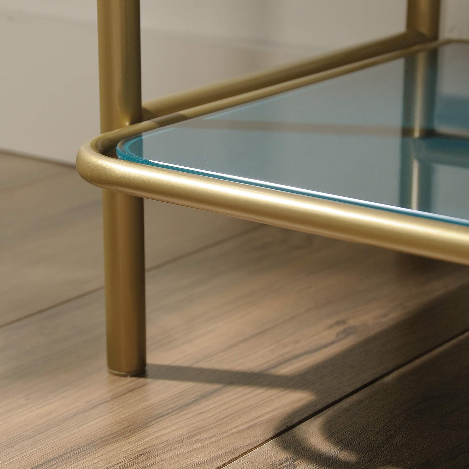 Satin Gold Finish Bookcase Y9216