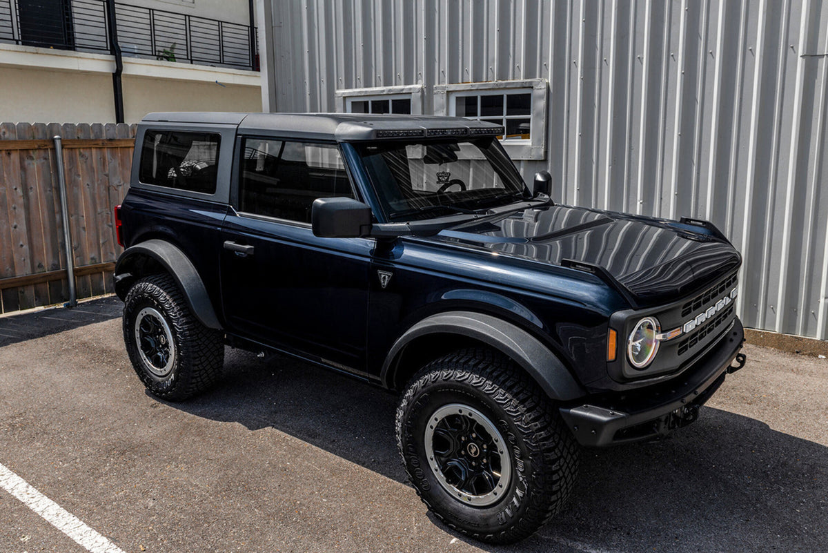 Black Integrated Windshield Roof LED Light Bar System Y28836