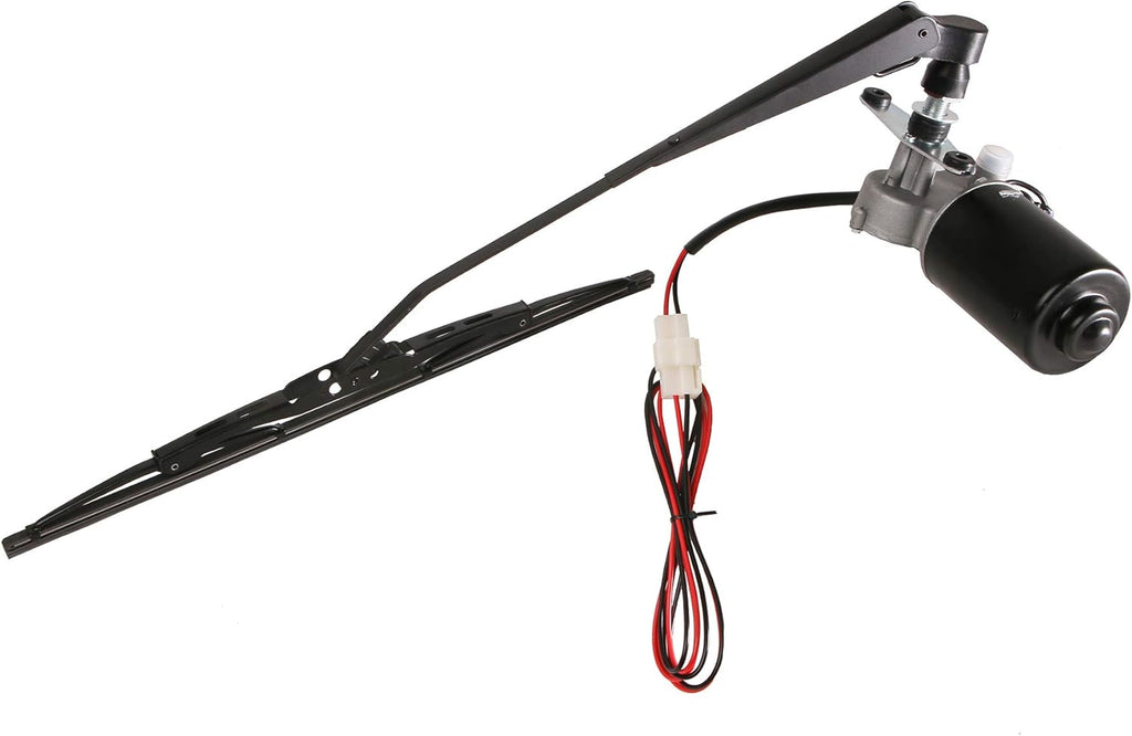 12V Universal Electric Windshield Wiper Motor Kit for UTV ATV Windshields, 11.8" Arm, 15.7" Blade Pack of 2 S7425