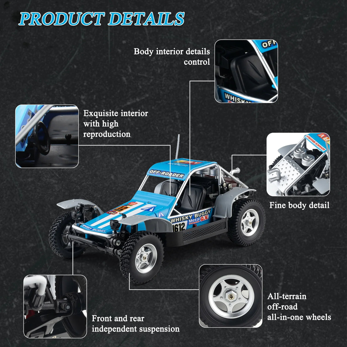 Blue 4WD RC Fast Attack Vehicle X606057