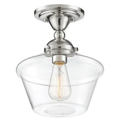 Polished Nickel Semi Flush Mount Light Fixture M670838