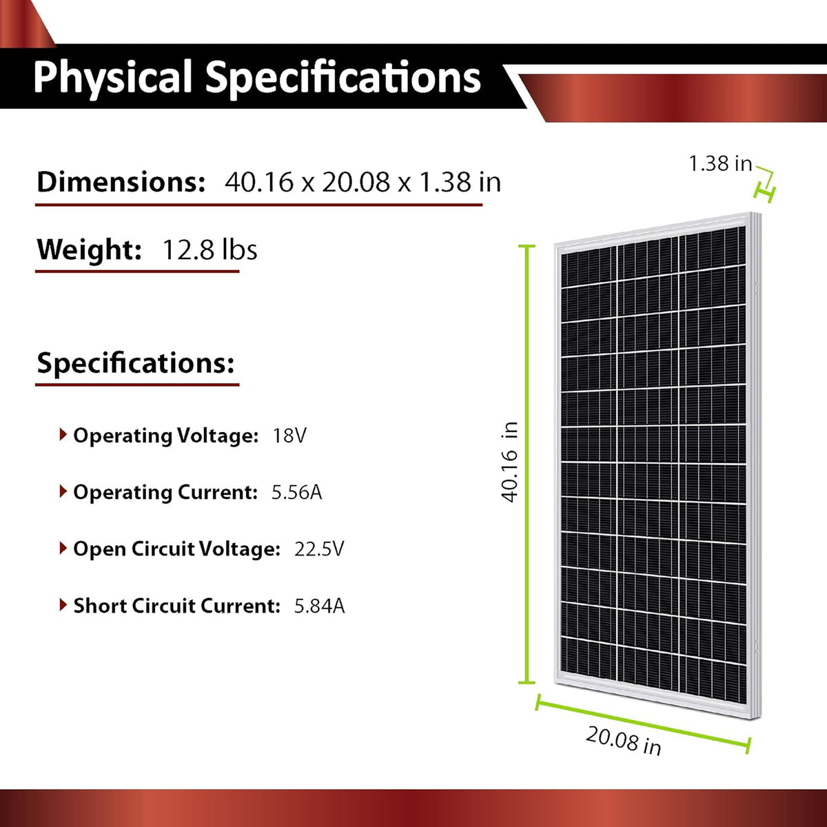 200W 12V Solar Power Kit with 2 x 12V 20Ah LiFePO4 Lithium Batteries, 200W Mono Rigid Solar Panels, 20A MPPT Solar Charge Controller R5318