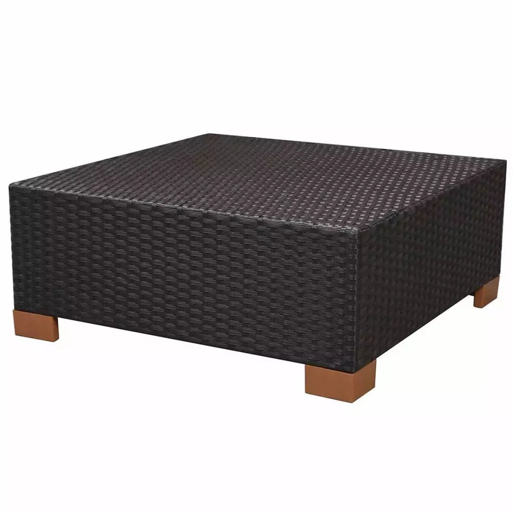 8 Piece Outdoor Poly Rattan Sectional Sofa Set with Ottoman and Coffee Table B249301