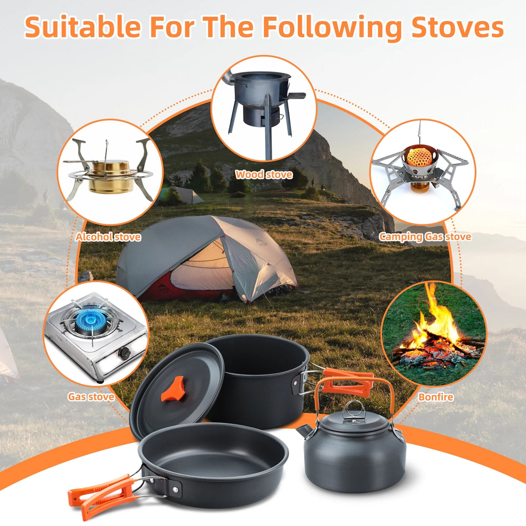 16pcs Camping Cookware Set I32693