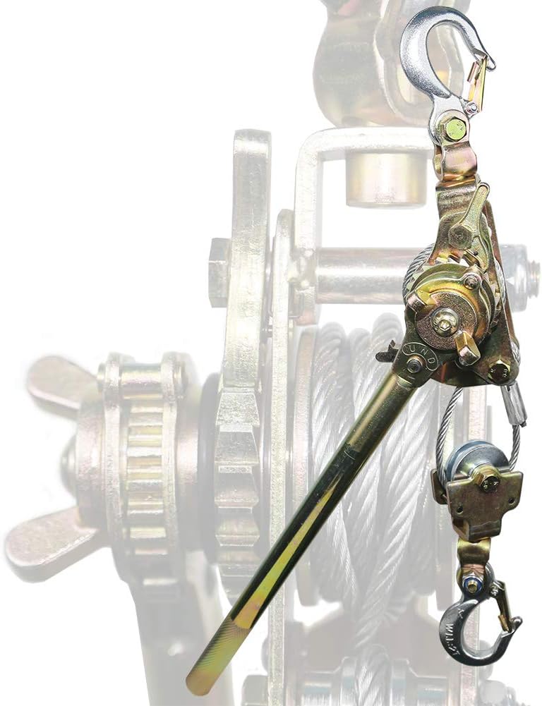 2 Ton Cable Hoist Puller with 2 Hooks, Pack of 2 I914232