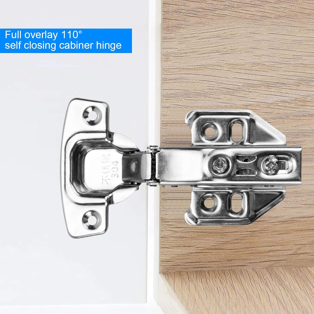 10Pcs Soft Close Full Overlay Cabinet Hinges S84590