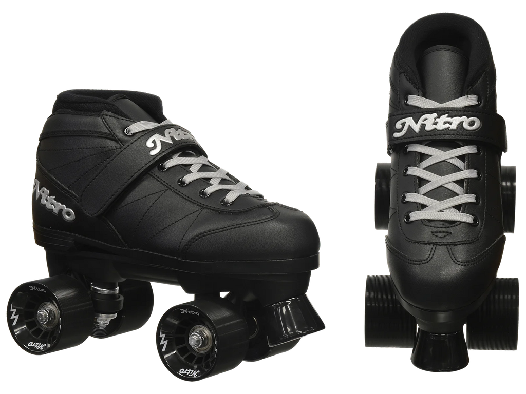 Black Quad Speed Roller Skates D82095