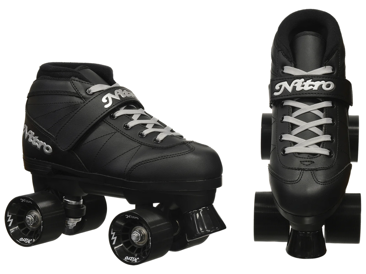 Black Quad Speed Roller Skates D82095
