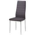 Bi Cast Leather Dining Side Chair in Gray (Set of 2) K17158