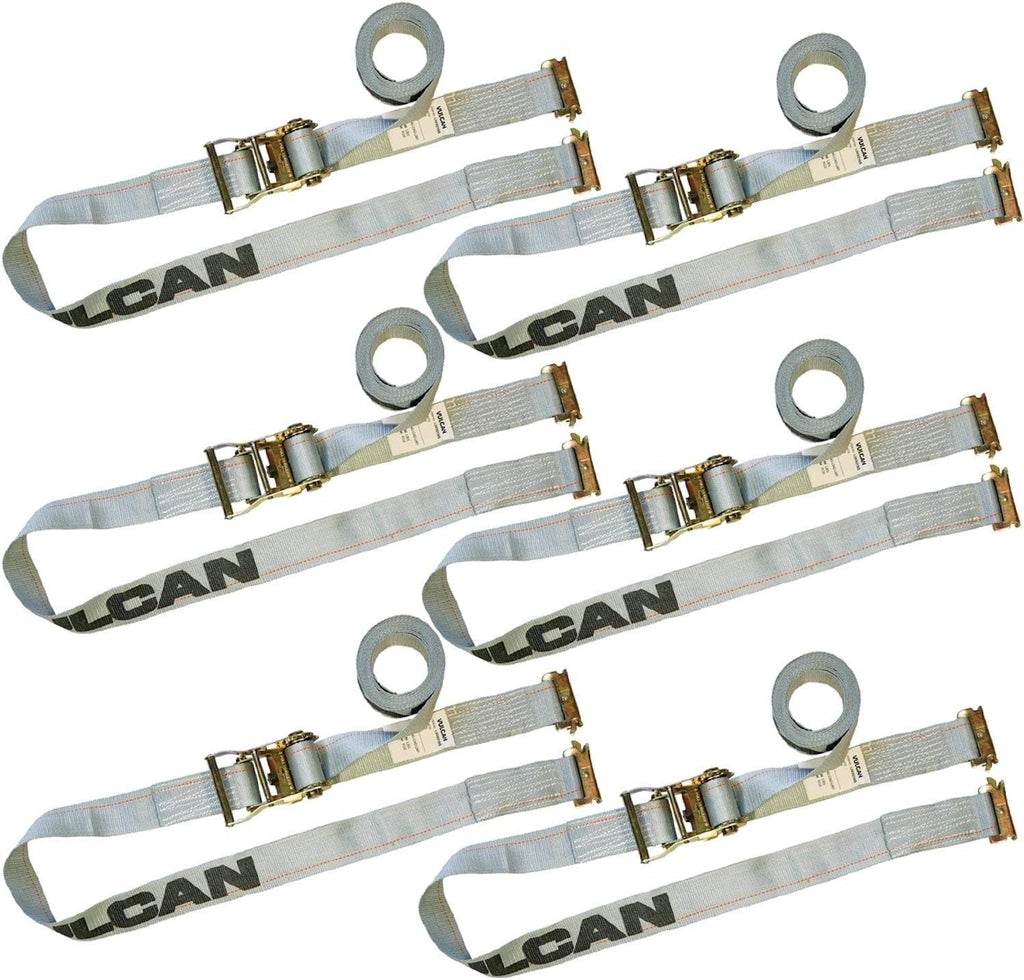 Ratchet Strap for E Track, 20 Foot, 6 Pack, Blue, 1,333 Pound Safe Working Load X972577