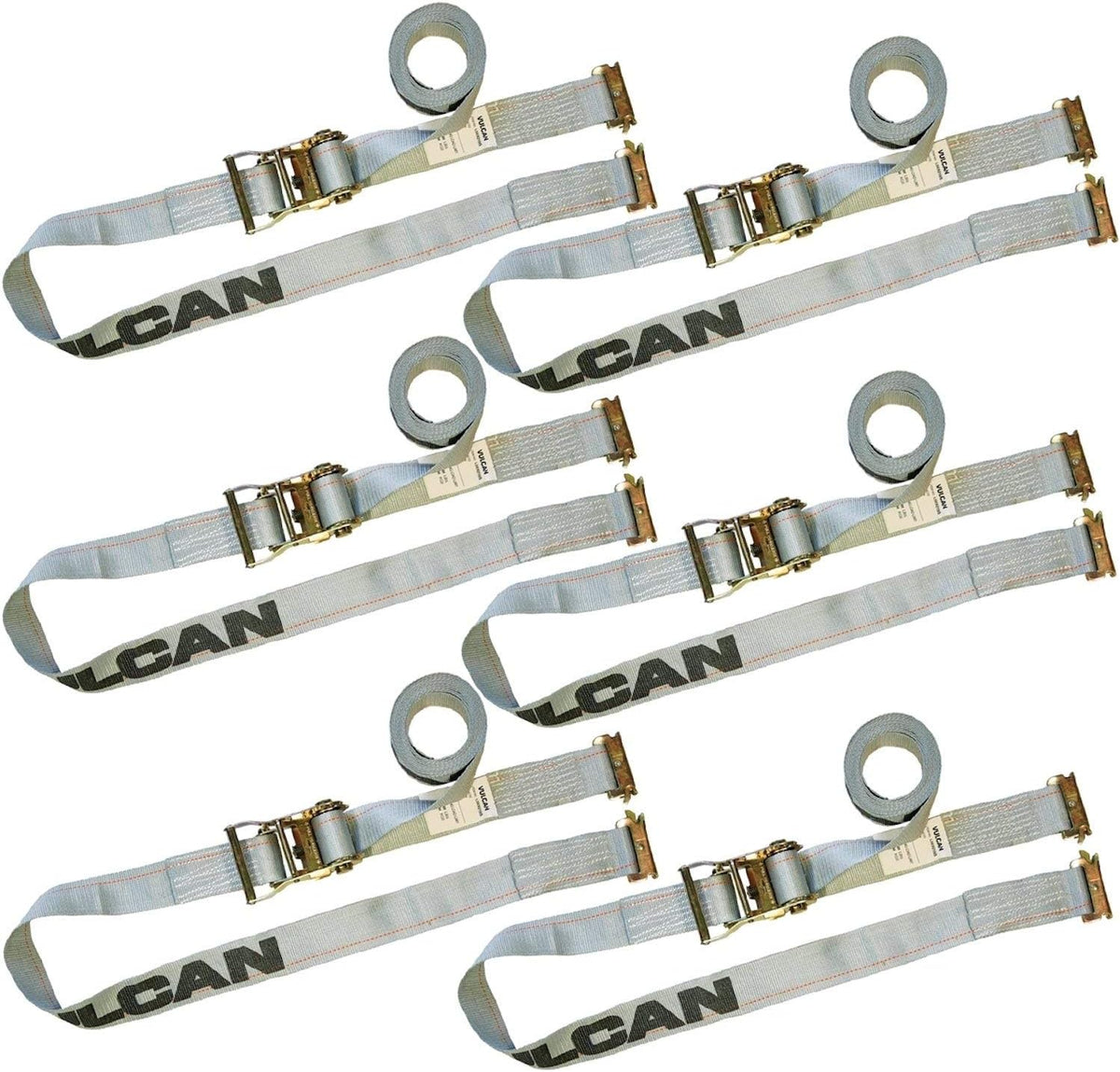 Ratchet Strap for E Track, 20 Foot, 6 Pack, Blue, 1,333 Pound Safe Working Load X972577