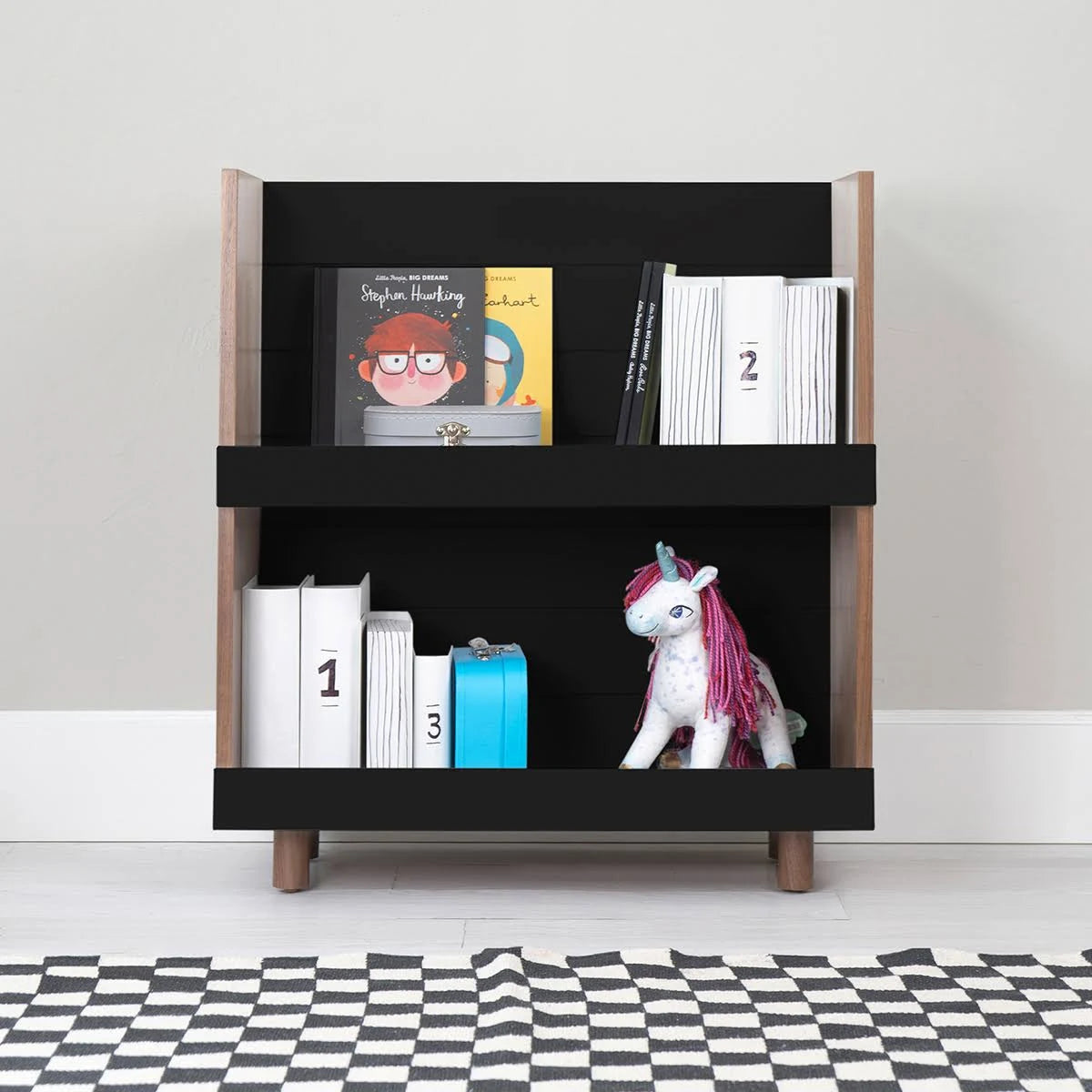Kids Bookcase Walnut Pink P108392
