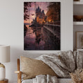 Natural Pine Wood Cityscapes Print R130802