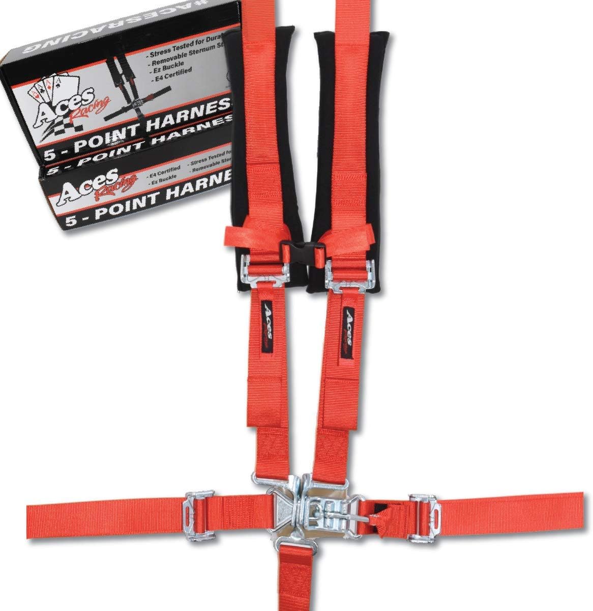 5 Point Harness with 2 Inch Padding, Silver, Pack of 2 T795